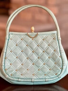 Handbag, Vintage Koret Powder Blue with Coin Purse